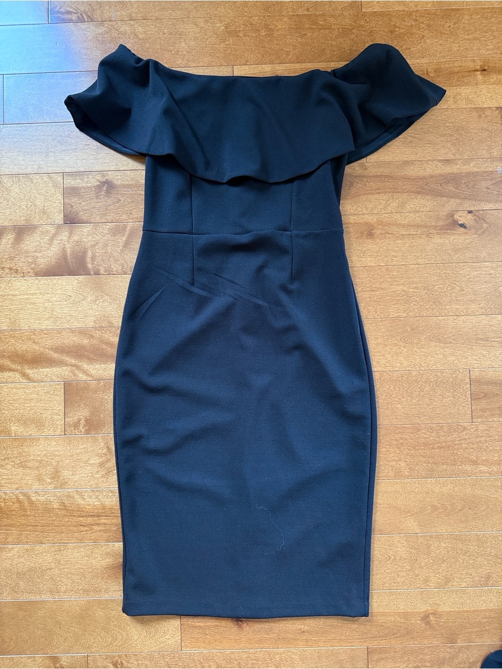 Dynamite Black strapless Ruffle Dress